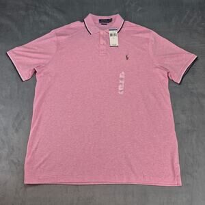 Polo Ralph Lauren Classic Fit Men's Pink Short Sleeve Polo Shirt Large